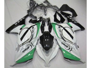 Gloss White and Green 13-18 Ninja 300 Fairings