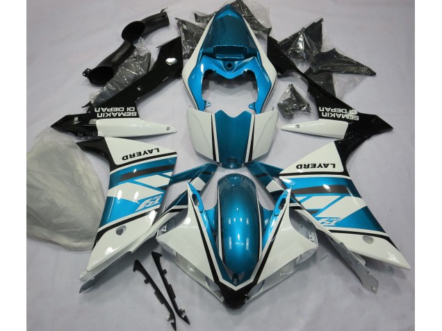 Gloss White and Light Blue 07-08 R1 Fairings Gloss White and Light Blue 07-08 R1 Fairings