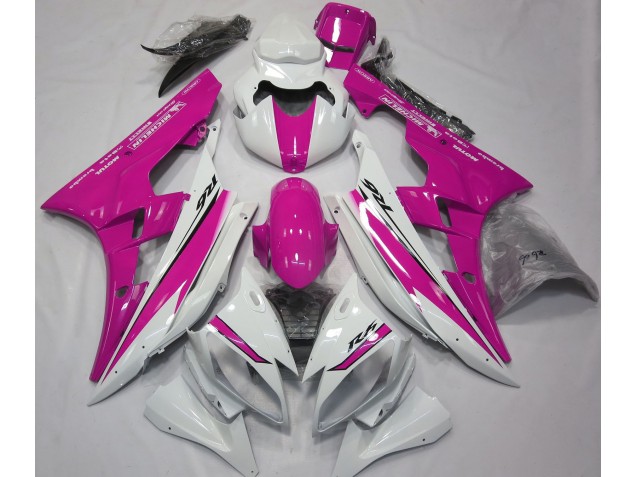 Gloss White and Pink 06-07 R6 Fairings Gloss White and Pink 06-07 R6 Fairings