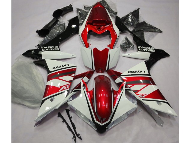 Gloss White and Red 07-08 R1 Fairings Gloss White and Red 07-08 R1 Fairings