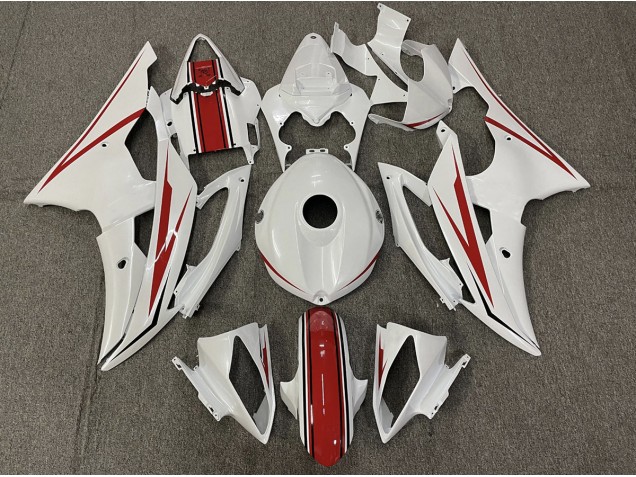 Gloss White and Red 08-16 R6 Fairings Gloss White and Red 08-16 R6 Fairings