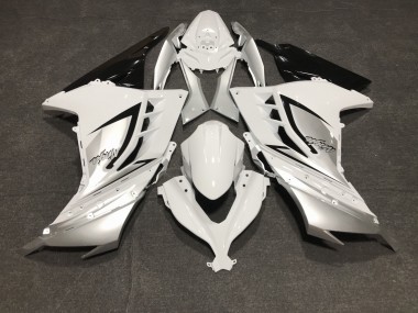 Gloss White and Silver 13-18 Ninja 300 Fairings