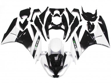 Gloss White and Slick Black 09-12 ZX6R Fairings