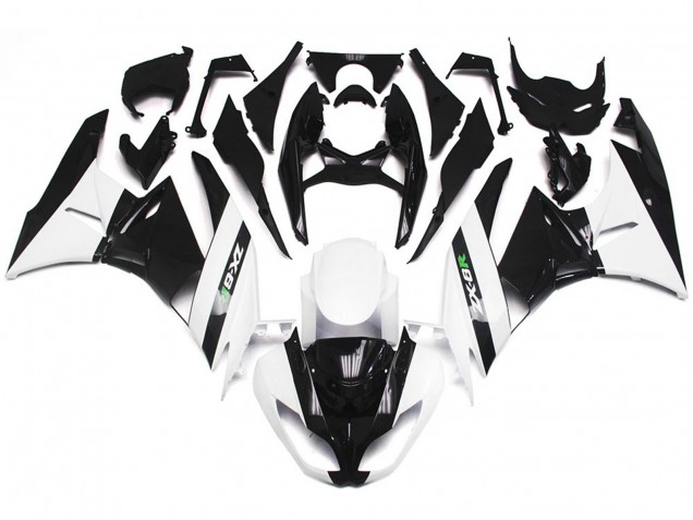 Gloss White and Slick Black 09-12 ZX6R Fairings Gloss White and Slick Black 09-12 ZX6R Fairings