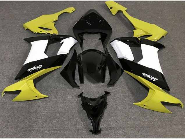 Gloss Yellow Black and White 08-10 ZX10R Fairings Gloss Yellow Black and White 08-10 ZX10R Fairings