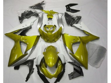 Gloss Yellow & White 09-16 GSXR 1000 Fairings