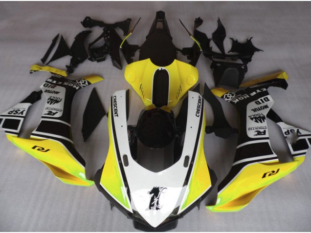 Gloss Yellow & White 15-19 R1 Fairings Gloss Yellow & White 15-19 R1 Fairings