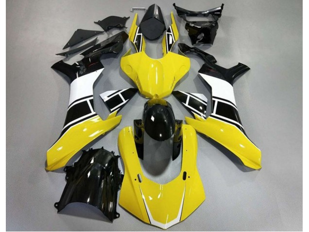 Gloss Yellow White and Black 15-19 R1 Fairings