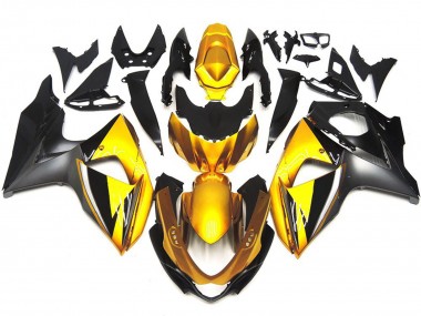 Gold and Grey OEM Style Custom 09-16 GSXR 1000 Fairings