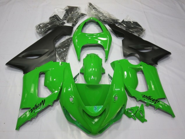 Green Black 05-06 ZX6R Fairings Green Black 05-06 ZX6R Fairings