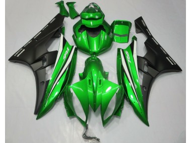 Green Black and White 06-07 R6 Fairings