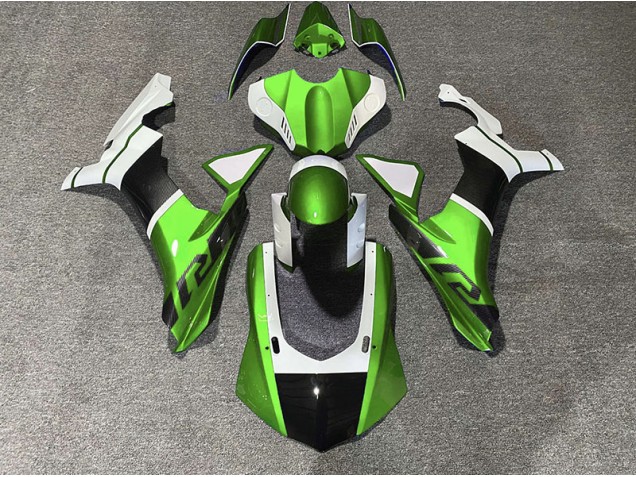 Green & Carbon Fiber Accents 15-19 R1 Fairings Green & Carbon Fiber Accents 15-19 R1 Fairings