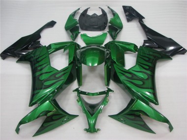 Green Flame 08-10 ZX10R Fairings