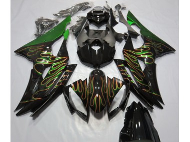 Green Flame 08-16 R6 Fairings