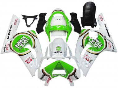 Green Lucky Strike Gloss 03-04 ZX6R Fairings