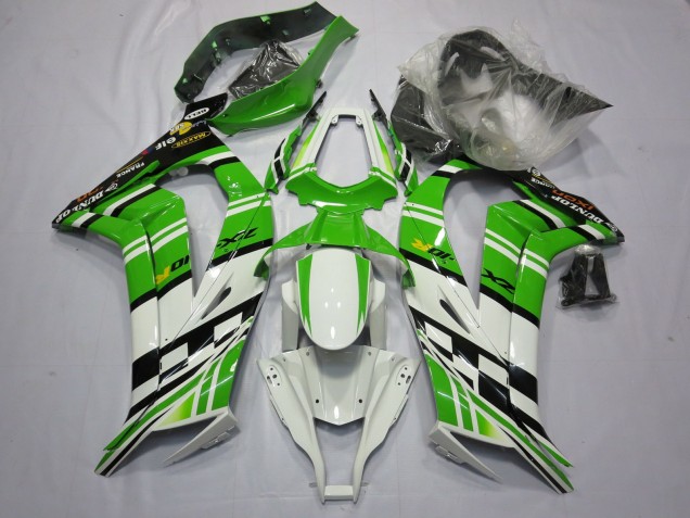 Green White Black 11-15 ZX10R Fairings Green White Black 11-15 ZX10R Fairings