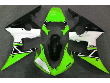 Green White and Black 03-04 R6 Fairings