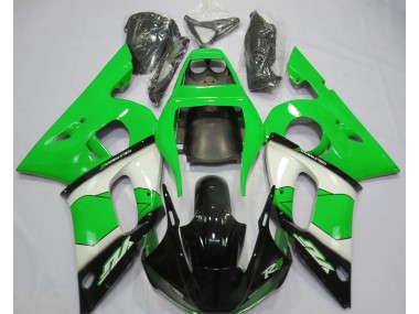 Green White and Black 98-02 R6 Fairings