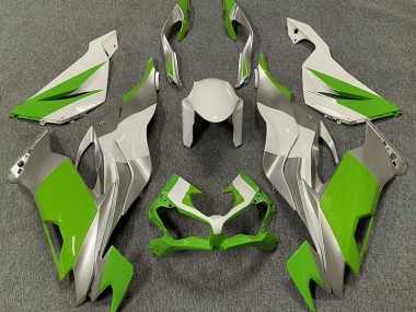Green White and Silver 19-23 ZX6R Fairings