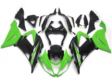 Green and Black Vibrant OEM Style 13-18 ZX6R Fairings