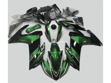 Green and Gloss Black 15-18 R3 Fairings