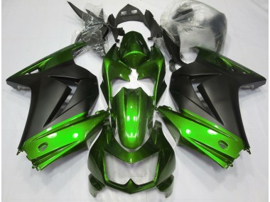 Green and Matte Black 08-12 Ninja 250 Fairings