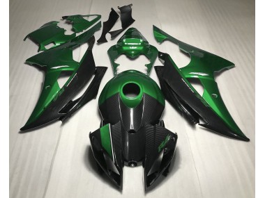 Green w Carbon Fiber Style 08-16 R6 Fairings