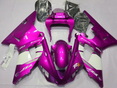Hot Pink & White 00-01 R1 Fairings