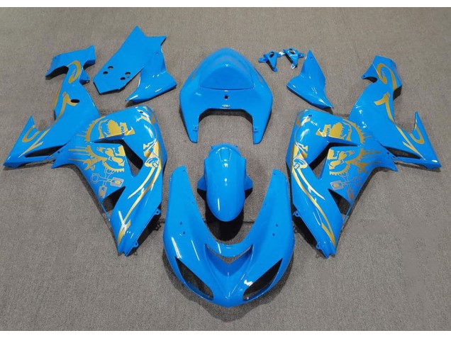Light Blue & Gold 06-07 ZX10R Fairings Light Blue & Gold 06-07 ZX10R Fairings