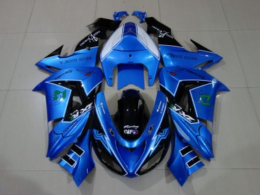 Liquid Blue & Logos 06-07 ZX10R Fairings