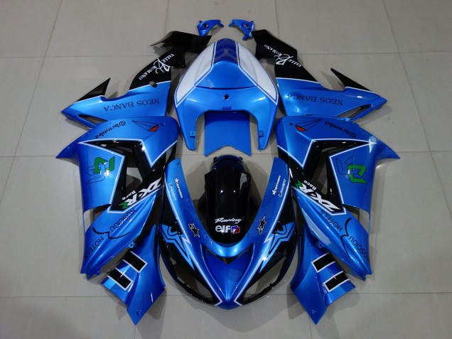 Liquid Blue & Logos 06-07 ZX10R Fairings Liquid Blue & Logos 06-07 ZX10R Fairings