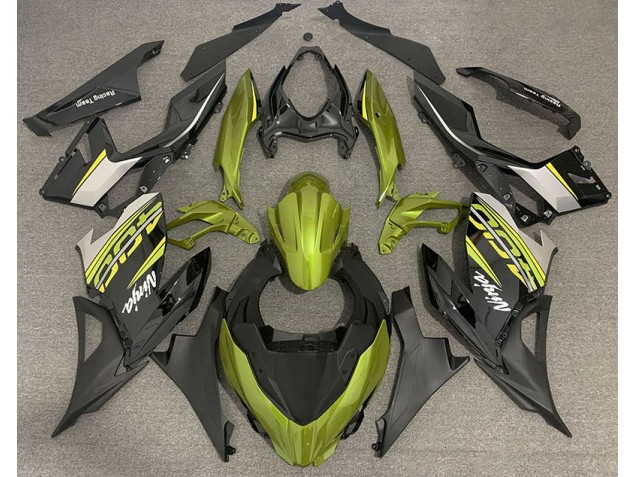 Liquid Yellow and Grey 18-23 Ninja 400 Fairings Liquid Yellow and Grey 18-23 Ninja 400 Fairings