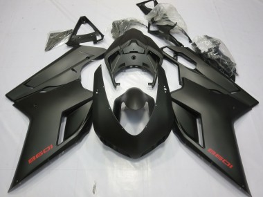 Matte Black 07-14 Ducati 848 1098 1198 Fairings