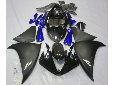 Matte Black & Blue 09-11 R1 Fairings