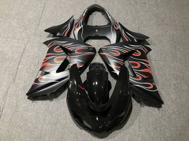 Matte Black & Flame 06-07 ZX10R Fairings