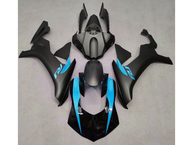 Matte Black & Light Blue 15-19 R1 Fairings Matte Black & Light Blue 15-19 R1 Fairings