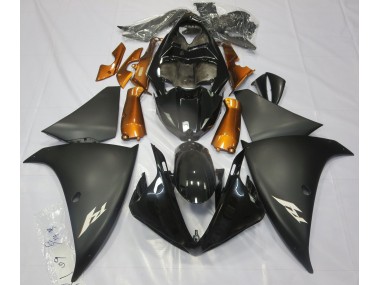 Matte Black & Orange 09-11 R1 Fairings