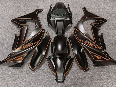 Matte Black & Orange Lining 11-15 ZX10R Fairings