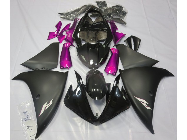 Matte Black & Pink 09-11 R1 Fairings Matte Black & Pink 09-11 R1 Fairings