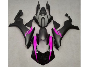 Matte Black & Pink 15-19 R1 Fairings
