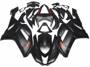 Matte Black Red Decals 07-08 ZX6R Fairings