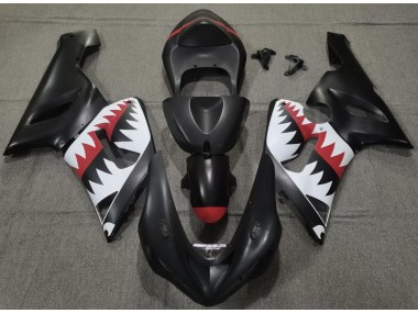 Matte Black Shark 05-06 ZX6R Fairings