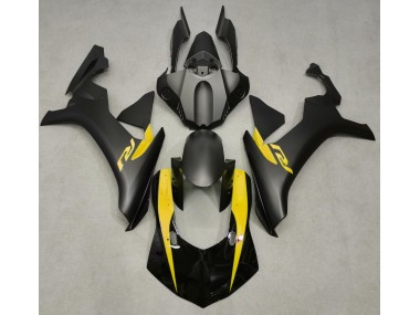 Matte Black & Yellow 15-19 R1 Fairings
