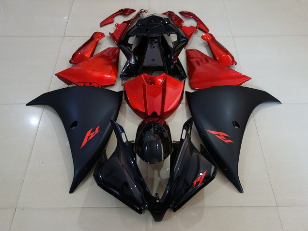 Matte Black and Fire Red 12-14 R1 Fairings Matte Black and Fire Red 12-14 R1 Fairings