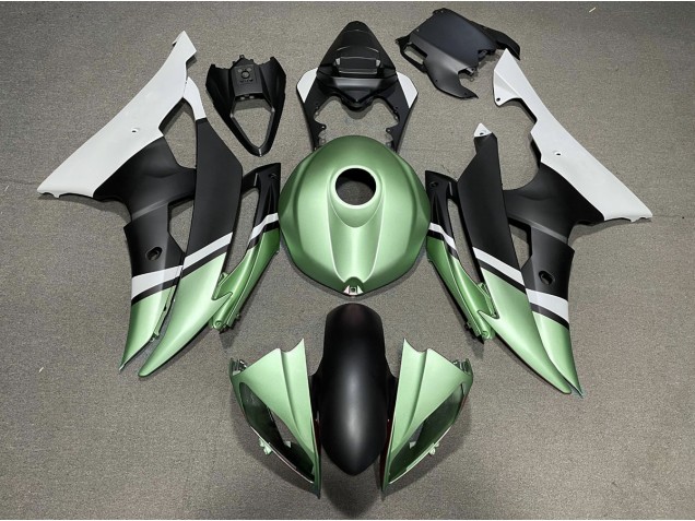 Matte Black and Green 08-16 R6 Fairings Matte Black and Green 08-16 R6 Fairings