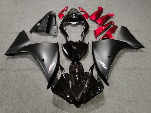 Matte Black and Red 09-11 R1 Fairings Matte Black and Red 09-11 R1 Fairings