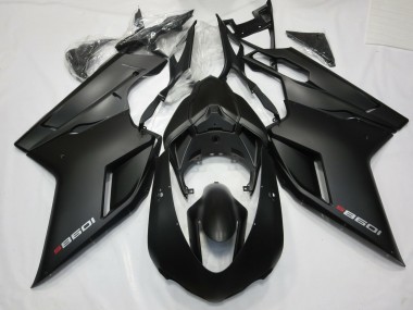 Matte Black with Red 07-14 Ducati 848 1098 1198 Fairings