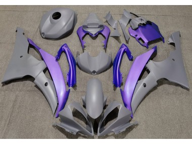 Matte Grey & Purple 08-16 R6 Fairings