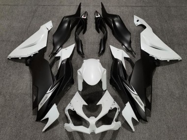 Matte Pearl White and Black 19-23 ZX6R Fairings