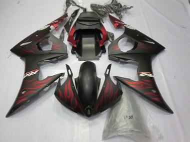 Matte red Flame 03-04 R6 Fairings
